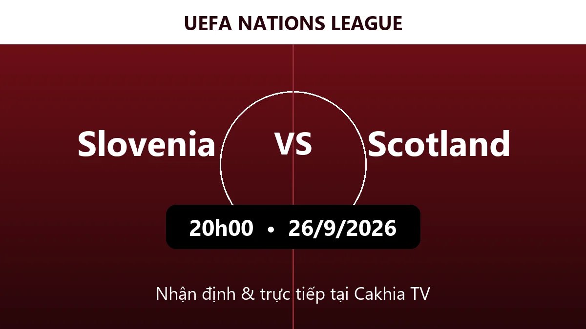 Nhận định Slovenia vs Scotland 20h00 ngày 26/9/2026