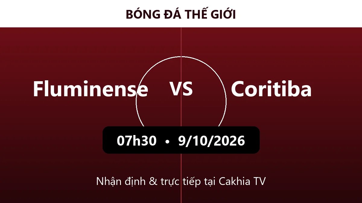 Nhận định Fluminense vs Coritiba 07h30 ngày 9/10/2026