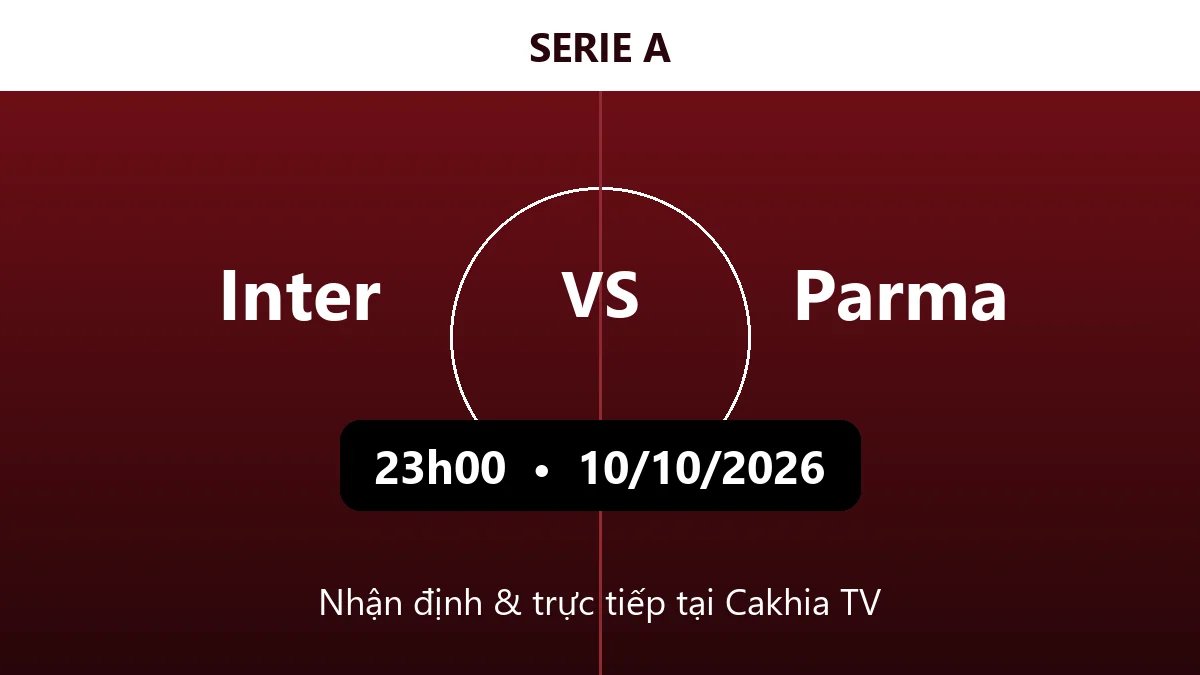 Nhận định Inter vs Parma 23h00 ngày 10/10/2026