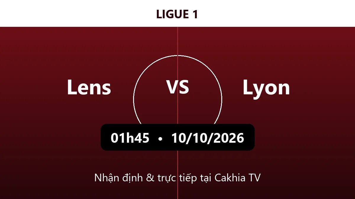 Nhận định Lens vs Lyon 01h45 ngày 10/10/2026
