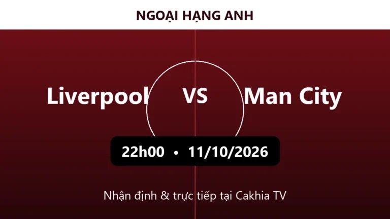 Nhận định Liverpool vs Man City 22h00 ngày 11/10/2026