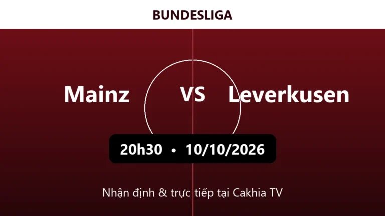 Nhận định Mainz vs Leverkusen 20h30 ngày 10/10/2026