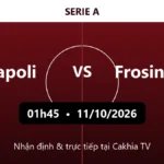 Nhận định Napoli vs Frosinone 01h45 ngày 11/10/2026