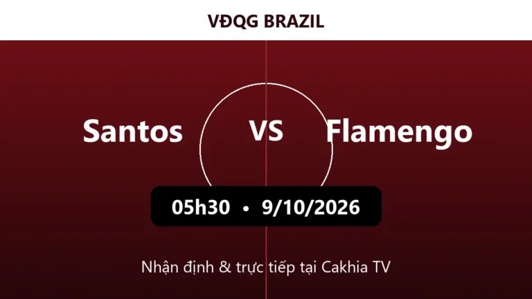Nhận định Santos vs Flamengo 05h30 ngày 9/10/2026