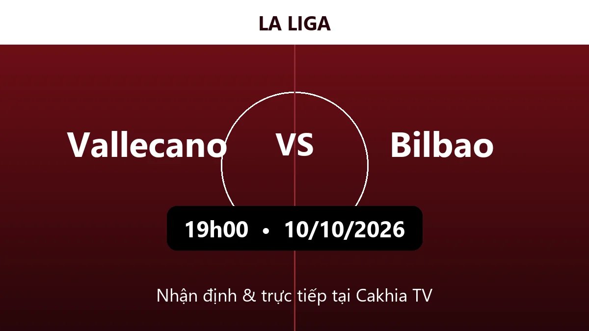 Nhận định Vallecano vs Bilbao 19h00 ngày 10/10/2026